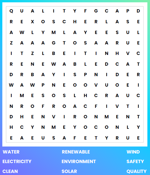 Sustainability Word Search